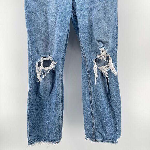 Abercrombie & Fitch 90s Straight High Rise Curve Love Jeans Size 28 Button Fly - Picture 3 of 16